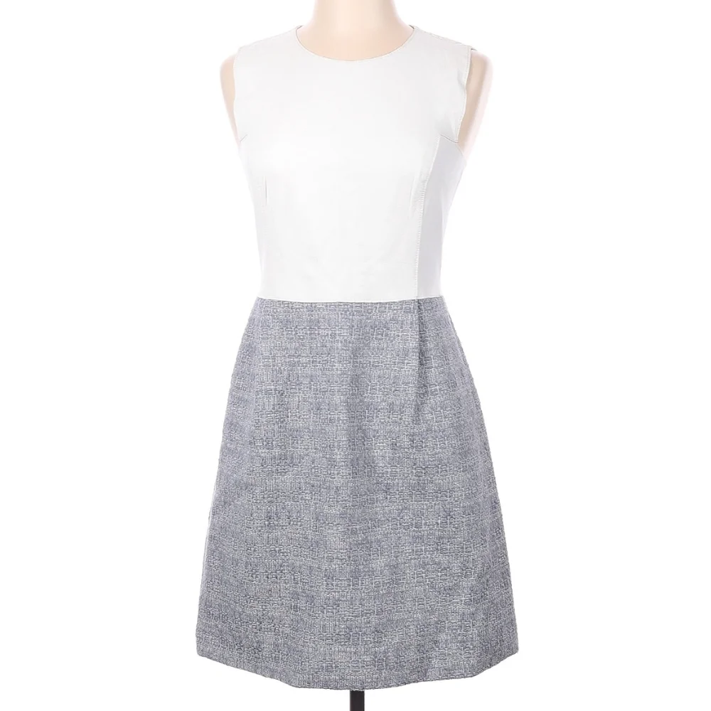 Rebecca Taylor White and Gray Skirt Dress - Picture 1 of 7